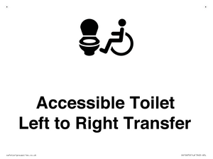 Accessible Toilet with Left to Right Transfer